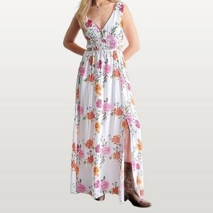 Fourteen Twelve Floral Cut Out Maxi Dress Size XS